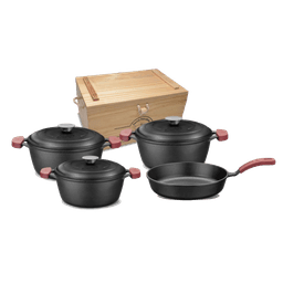 MTA Iron Casserole Pots Kit with Frying Pan (4 pieces) - NewProject