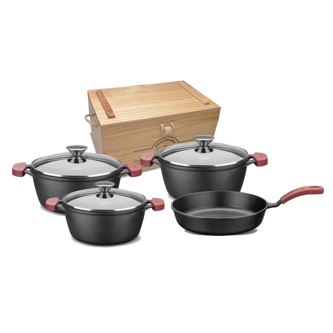 MTA Iron Casserole Pots Kit with Frying Pan (4 pieces) - NewProject_1