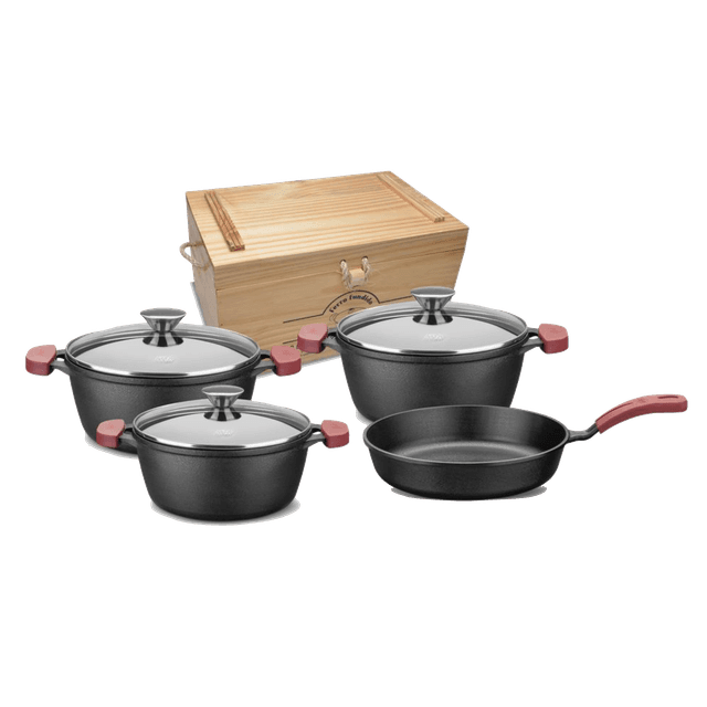 MTA Iron Casserole Pots Kit with Frying Pan (4 pieces)