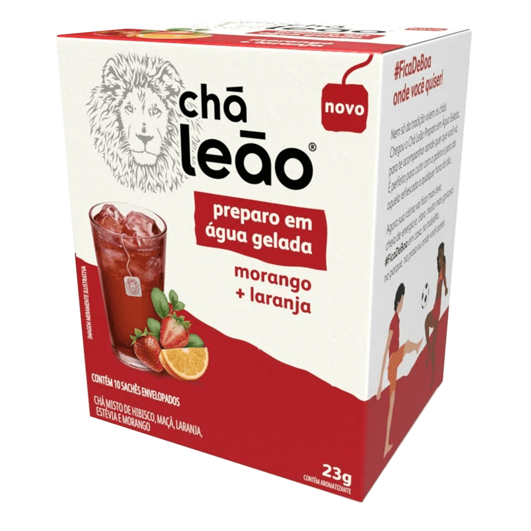 Leão Cold Brew Tea - morango-laranja